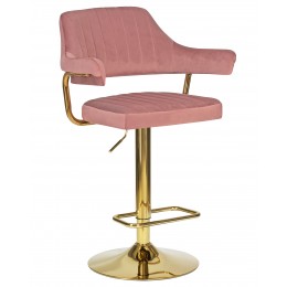 Стул барный DOBRIN CHARLY GOLD, розовый велюр (MJ9-32)