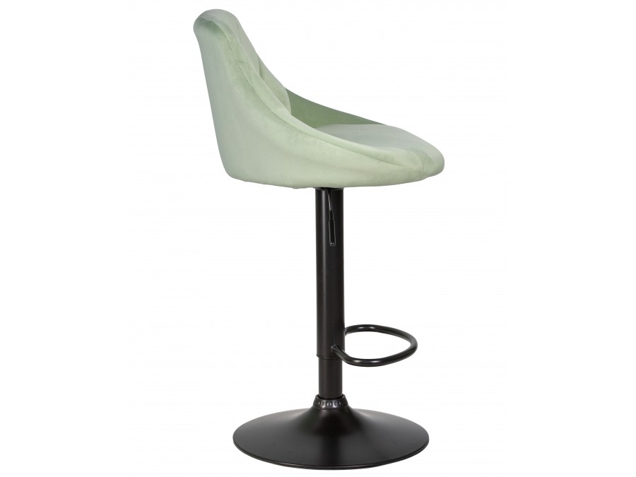 Стул барный DOBRIN LOGAN BLACK, мятный велюр (MJ9-87)