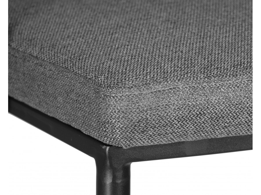 Стул барный DOBRIN AMELIA, серая ткань (F-48), темно-серый винтажный PU (MF-12)