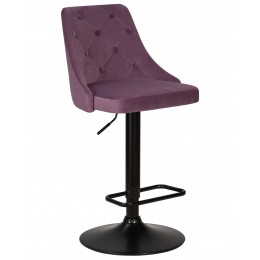 Стул барный DOBRIN JOSEPH BLACK, пудрово-сиреневый велюр (MJ9-52)
