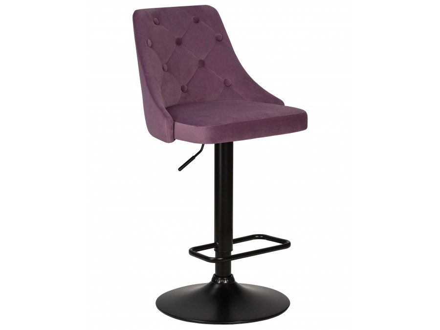 Набор 2 шт Стул барный DOBRIN JOSEPH BLACK, пудрово-сиреневый велюр (MJ9-52)
