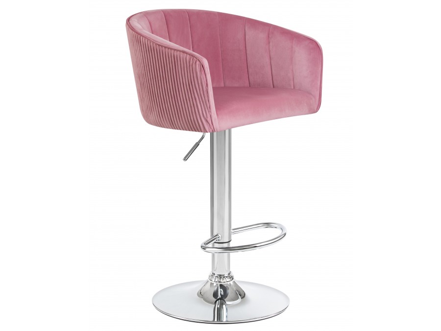 Стул барный DOBRIN DARCY, розовый велюр (1922-16)