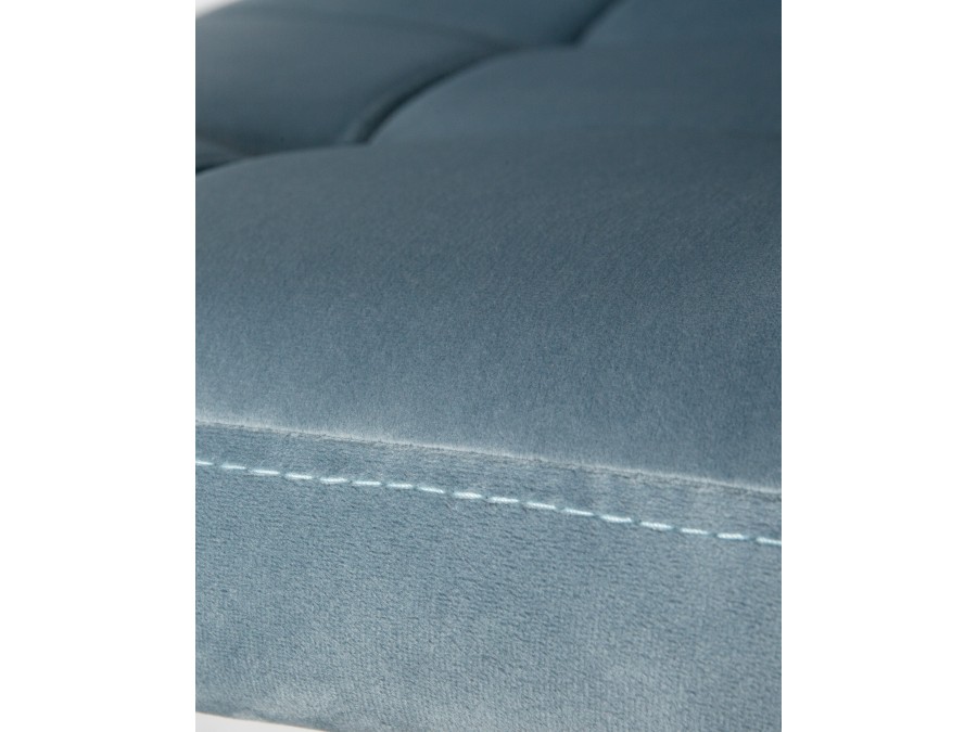 Стул барный DOBRIN KRUGER ARM, пудрово-голубой велюр (MJ9-74)