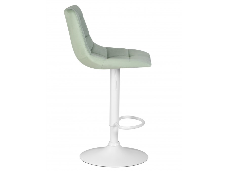 Стул барный DOBRIN TAILOR WHITE, пудрово-мятный велюр (MJ9-87)