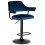 Стул барный DOBRIN CHARLY BLACK, синий велюр (MJ9-117)