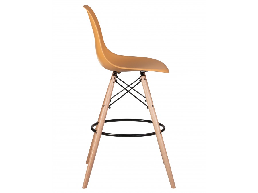 Стул барный DOBRIN DSW BAR, ножки светлый бук, цвет персиковый (NX-Y-06)