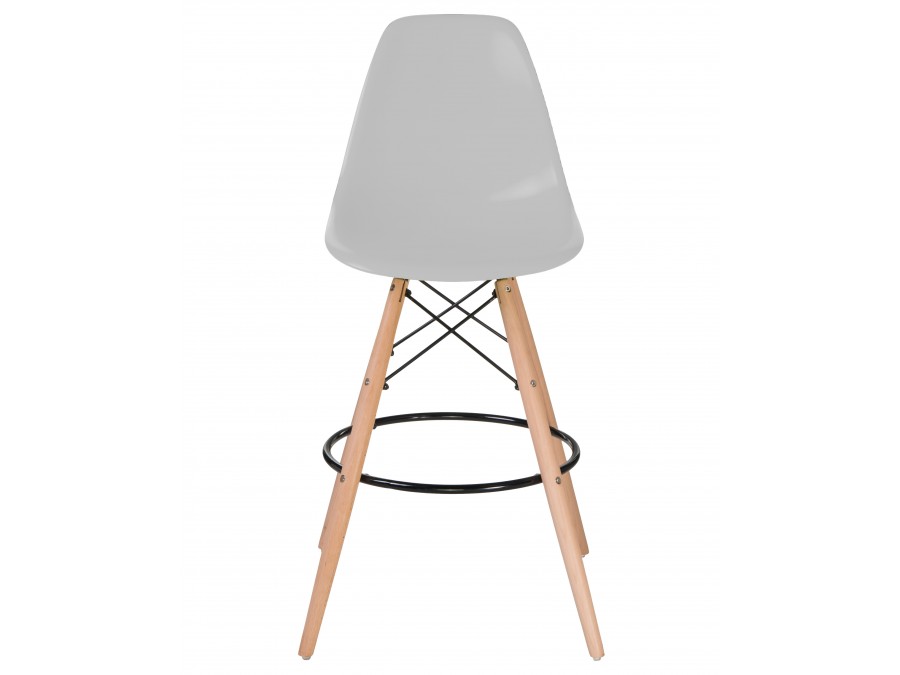 Стул барный DOBRIN DSW BAR, ножки светлый бук, цвет сиденья светло-серый (GR-01)