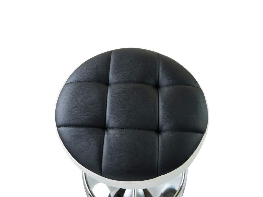 Табурет барный DOBRIN BRUNO, чёрно-белый