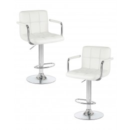 Набор 2 шт Стул барный DOBRIN KRUGER ARM, белый