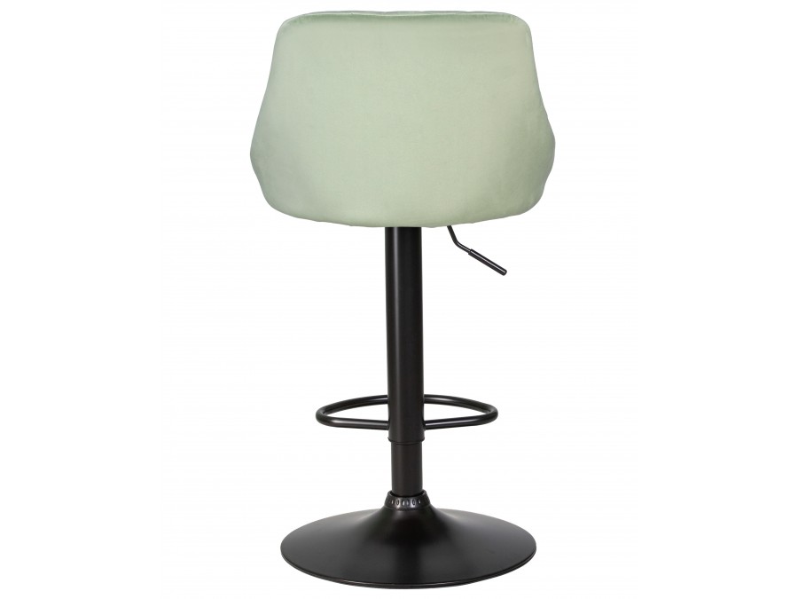 Стул барный DOBRIN LOGAN BLACK, мятный велюр (MJ9-87)
