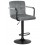 Стул барный DOBRIN KRUGER ARM BLACK, серый велюр (MJ9-75)