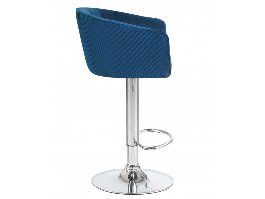 Стул барный DOBRIN DARCY, синий велюр (1922-20)