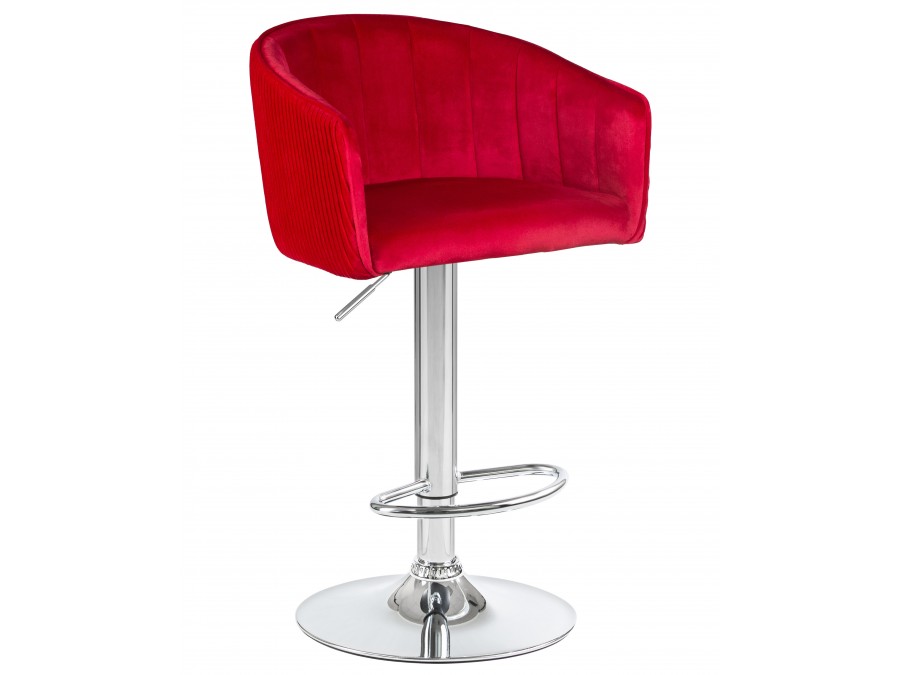 Стул барный DOBRIN DARCY, малиновый велюр (1922-14)