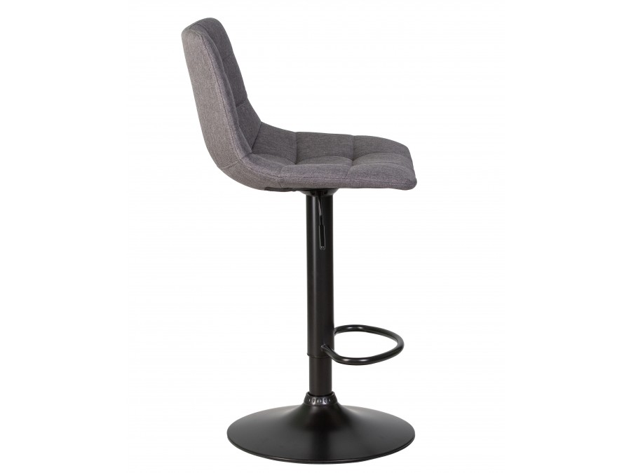 Стул барный DOBRIN TAILOR BLACK, серая ткань (188-55)