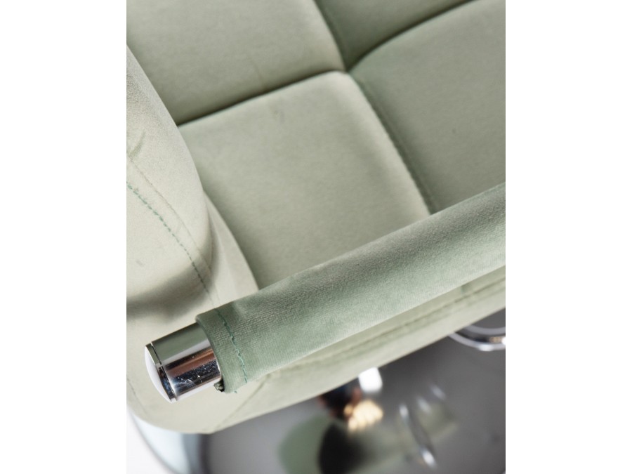 Стул барный DOBRIN KRUGER ARM, мятный велюр (MJ9-87)