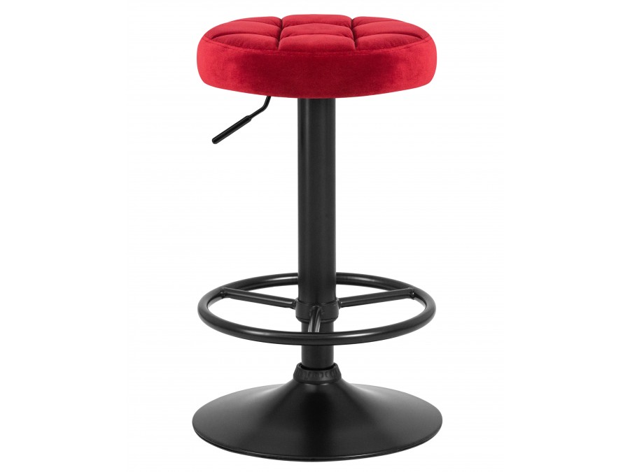 Табурет барный DOBRIN BRUNO BLACK, бордо велюр (MJ9-43)