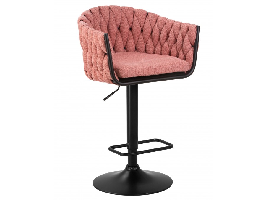 Стул барный DOBRIN LEON, розовая ткань (LAR 275-10)