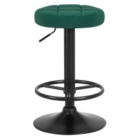 Табурет барный DOBRIN BRUNO BLACK, зеленый велюр (MJ9-88)