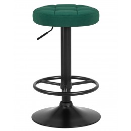 Табурет барный DOBRIN BRUNO BLACK, зеленый велюр (MJ9-88)