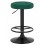 Табурет барный DOBRIN BRUNO BLACK, зеленый велюр (MJ9-88)