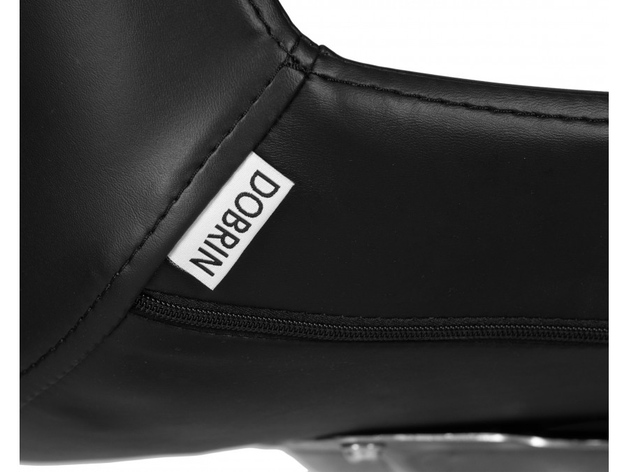 Стул барный DOBRIN ALDO, черный PU YP33-19, основание из нержавеющей стали