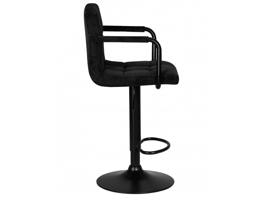 Набор 2 шт Стул барный DOBRIN KRUGER ARM BLACK, черный вельвет (LAR-E2041-52)