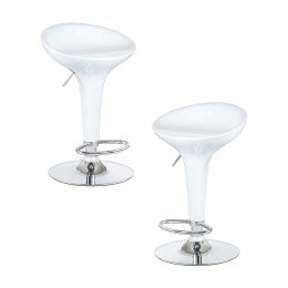Набор 2 шт Стул барный DOBRIN BOMBA, белый