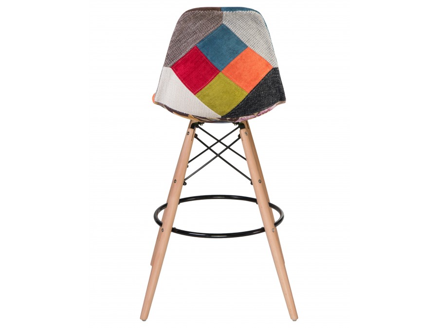 Стул барный DOBRIN DSW BAR, ножки светлый бук, цвет сиденья мозаика