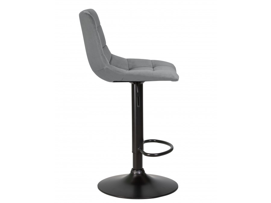 Стул барный DOBRIN TAILOR BLACK, серый велюр (MJ9-75)
