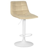 Стул барный DOBRIN TAILOR WHITE, бежевый велюр (MJ9-10)