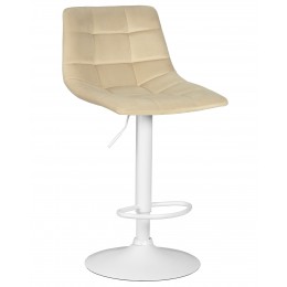 Стул барный DOBRIN TAILOR WHITE, бежевый велюр (MJ9-10)