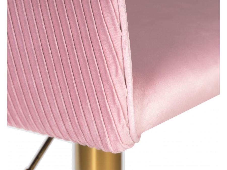 Стул барный DOBRIN DARCY GOLD, розовый велюр (1922-16)