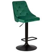 Стул барный DOBRIN JOSEPH BLACK, зеленый велюр (MJ9-88)