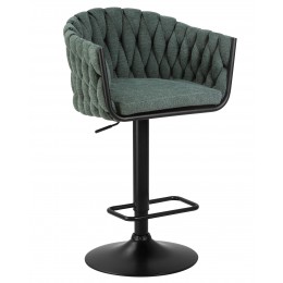 Стул барный DOBRIN LEON, зеленая ткань (LAR 275-23)