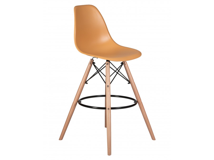 Стул барный DOBRIN DSW BAR, ножки светлый бук, цвет персиковый (NX-Y-06)