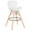 Стул барный DOBRIN BUTTERFLY BAR, ножки светлый бук, цвет белый