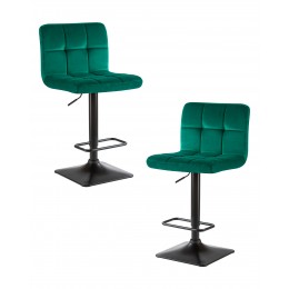 Набор 2 шт Стул барный DOBRIN DOMINIC, зеленый велюр (MJ9-88)