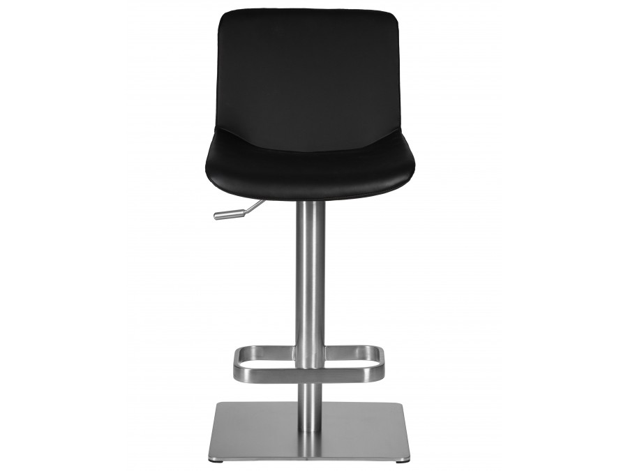 Стул барный DOBRIN ALDO, черный PU YP33-19, основание из нержавеющей стали