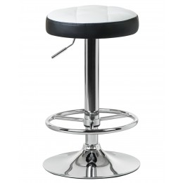Табурет барный DOBRIN BRUNO, бело-чёрный