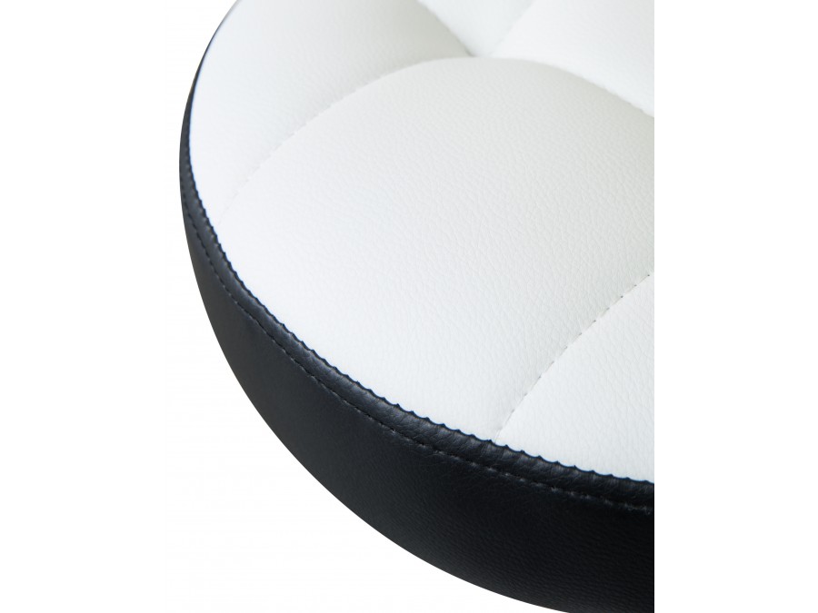 Табурет барный DOBRIN BRUNO, бело-чёрный