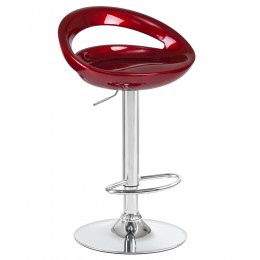 Стул барный DOBRIN DISCO, бордовый металлик