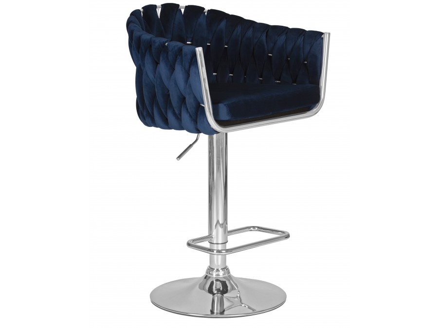 Стул барный DOBRIN MARCEL, синий велюр (MJ9-117)
