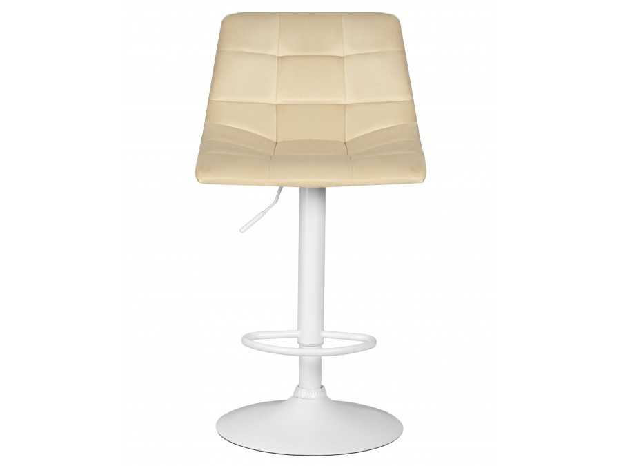 Стул барный DOBRIN TAILOR WHITE, бежевый велюр (MJ9-10)