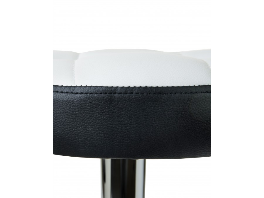 Табурет барный DOBRIN BRUNO, бело-чёрный