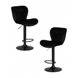 Набор 2 шт Стул барный DOBRIN BARNY BLACK, черный велюр (MJ9-101)