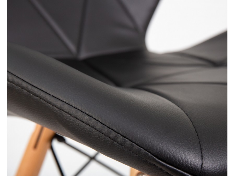 Стул барный DOBRIN BUTTERFLY BAR, ножки светлый бук, цвет чёрный