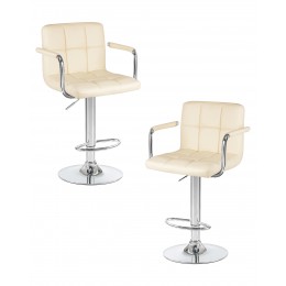Набор 2 шт Стул барный DOBRIN KRUGER ARM, кремовый