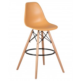 Стул барный DOBRIN DSW BAR, ножки светлый бук, цвет персиковый (NX-Y-06)
