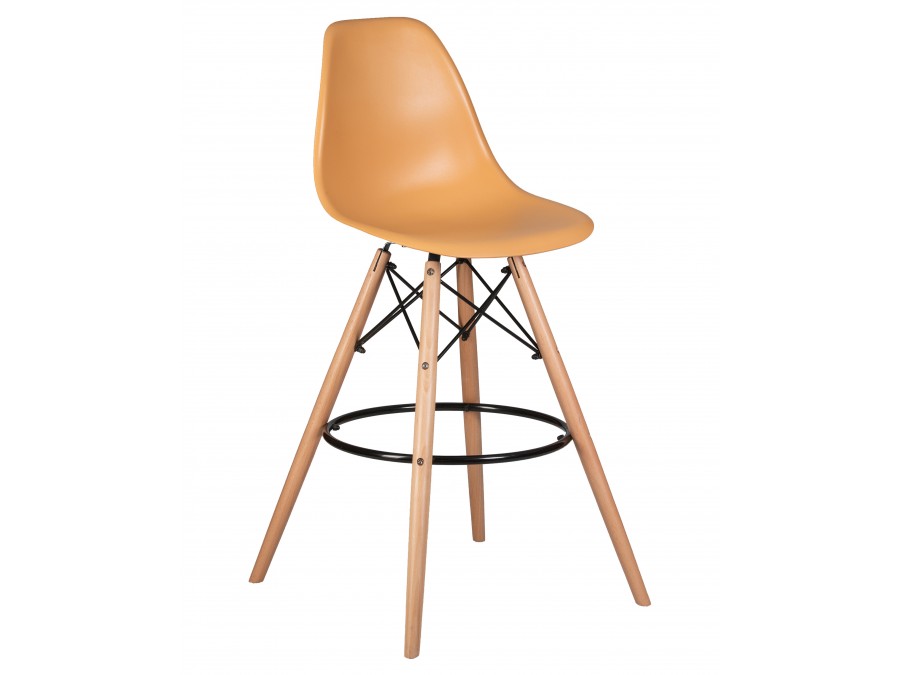 Стул барный DOBRIN DSW BAR, ножки светлый бук, цвет персиковый (NX-Y-06)