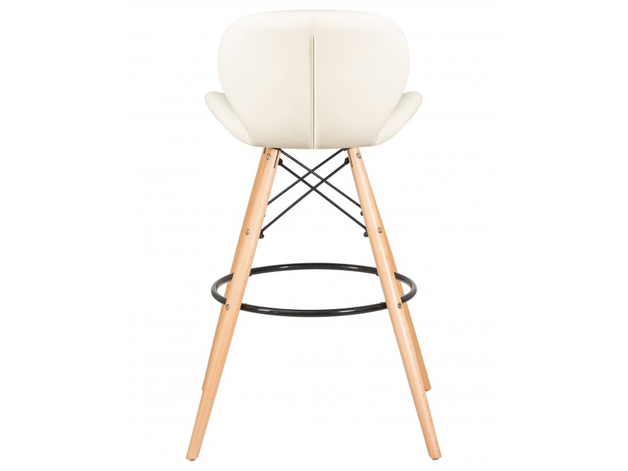 Стул барный DOBRIN BUTTERFLY BAR, ножки светлый бук, цвет кремовый